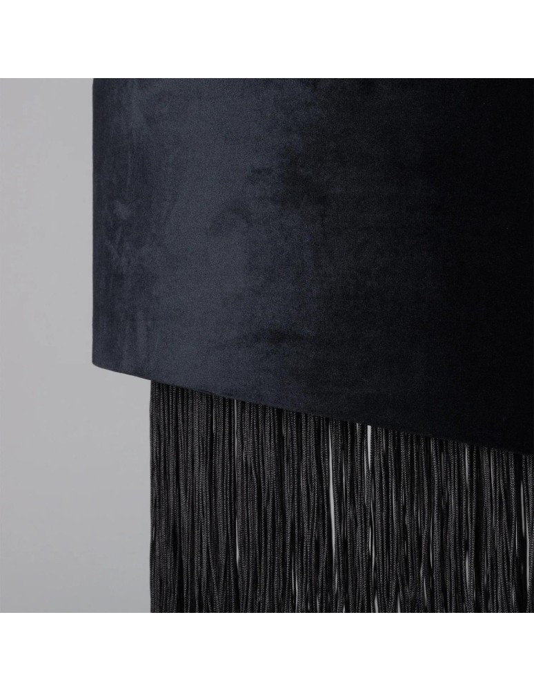 Abruzzo Lampa Wisząca z Czarnego Aksamitu 40cm Fonte E27 ABR-LWAF-E27