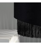 Abruzzo Lampa Wisząca z Czarnego Aksamitu 40cm Fonte E27 ABR-LWAF-E27