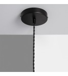 Abruzzo Lampa Wisząca z Czarnego Aksamitu 40cm Fonte E27 ABR-LWAF-E27