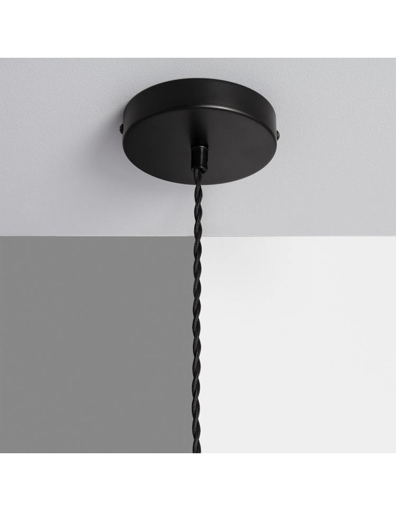 Abruzzo Lampa Wisząca z Czarnego Aksamitu 40cm Fonte E27 ABR-LWAF-E27