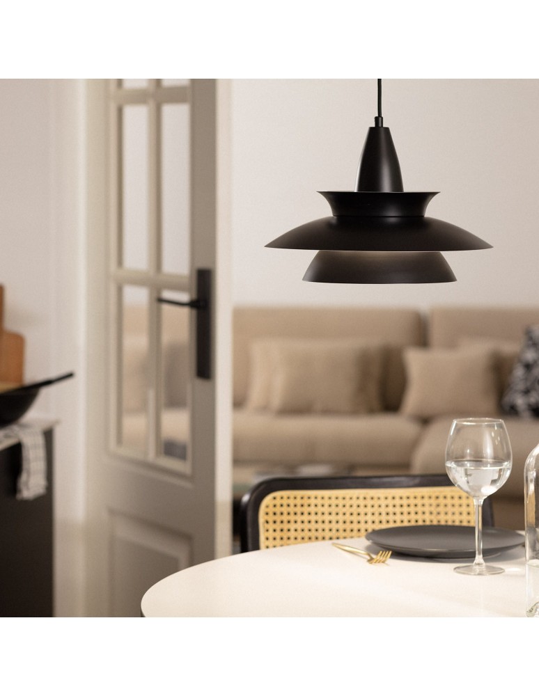 Pendant lamps - Abruzzo Pendant Lamp black Luppo E27 ABR-LWBL-E27 - product kolory-swiatla.pl 3