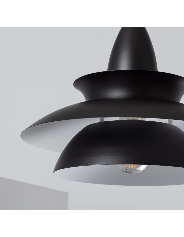 Abruzzo Lampa Wisząca czarna Luppo E27 ABR-LWBL-E27