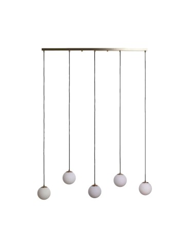 Abruzzo Pendant Lamp Glass Spheres Gold 130cm Dante 5xE27 ABR-LWD-5XE27