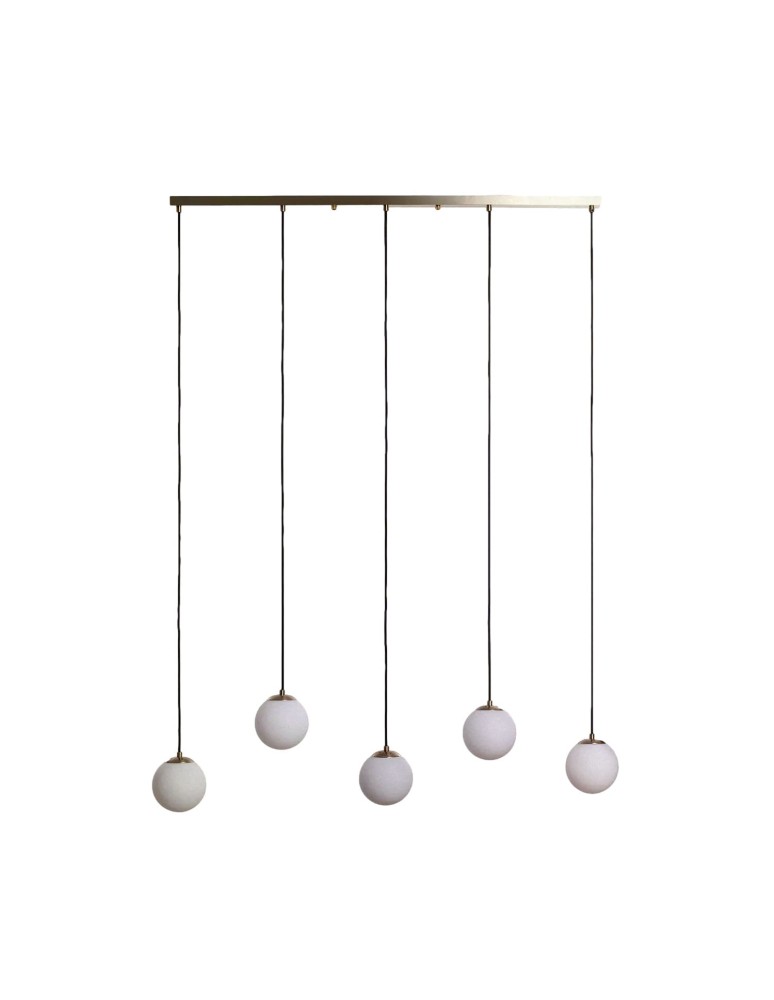Pendant lamps - Abruzzo Pendant Lamp Glass Spheres Gold 130cm Dante 5xE27 ABR-LWD-5XE27 - product kolory-swiatla.pl 1