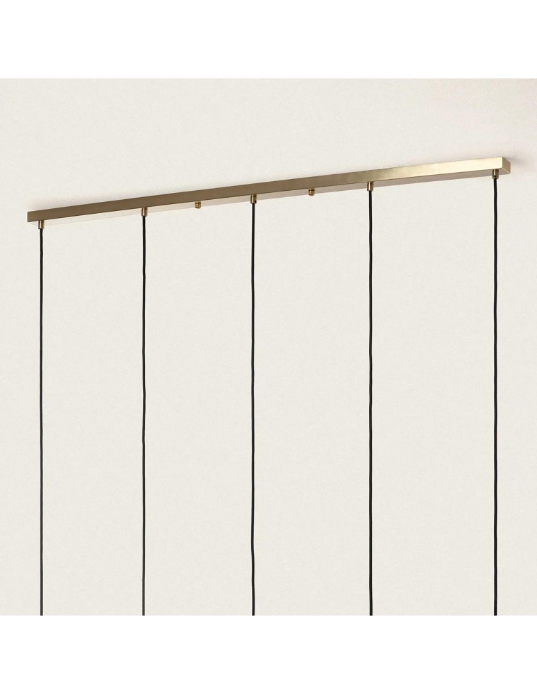 Pendant lamps - Abruzzo Pendant Lamp Glass Spheres Gold 130cm Dante 5xE27 ABR-LWD-5XE27 - product kolory-swiatla.pl 4