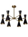 View Abruzzo Chandelier Ceiling Lamp Black and Gold 75cm Salvatore 6xE27 ABR-LWS-6XE27