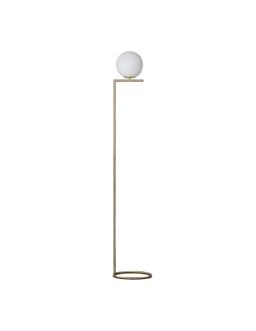 Abruzzo Lampa Podłogowa Złota Szklana Kula Mleczna 165cm Home E27 ABR-LSHH-E27