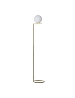 Abruzzo Gold Milk Glass Ball Floor Lamp 165cm Home E27 ABR-LSHH-E27