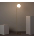 Abruzzo Lampa Podłogowa Złota Szklana Kula Mleczna 165cm Home E27 ABR-LSHH-E27 Abruzzo Lampa Podłogowa Złota Szklana Kula Mleczna 165cm Home E27 ABR-LSHH-E27