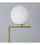 Abruzzo Lampa Podłogowa Złota Szklana Kula Mleczna 165cm Home E27 ABR-LSHH-E27 Abruzzo Lampa Podłogowa Złota Szklana Kula Mleczna 165cm Home E27 ABR-LSHH-E27