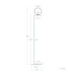 Abruzzo Lampa Podłogowa Złota Szklana Kula Mleczna 165cm Home E27 ABR-LSHH-E27 Abruzzo Lampa Podłogowa Złota Szklana Kula Mleczna 165cm Home E27 ABR-LSHH-E27