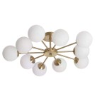 Abruzzo Lampa Sufitowa Wiszaca Złota Żyrandol Szklane kule 70CM Elegante 10x G9 ABR-ZWZ-10XG9