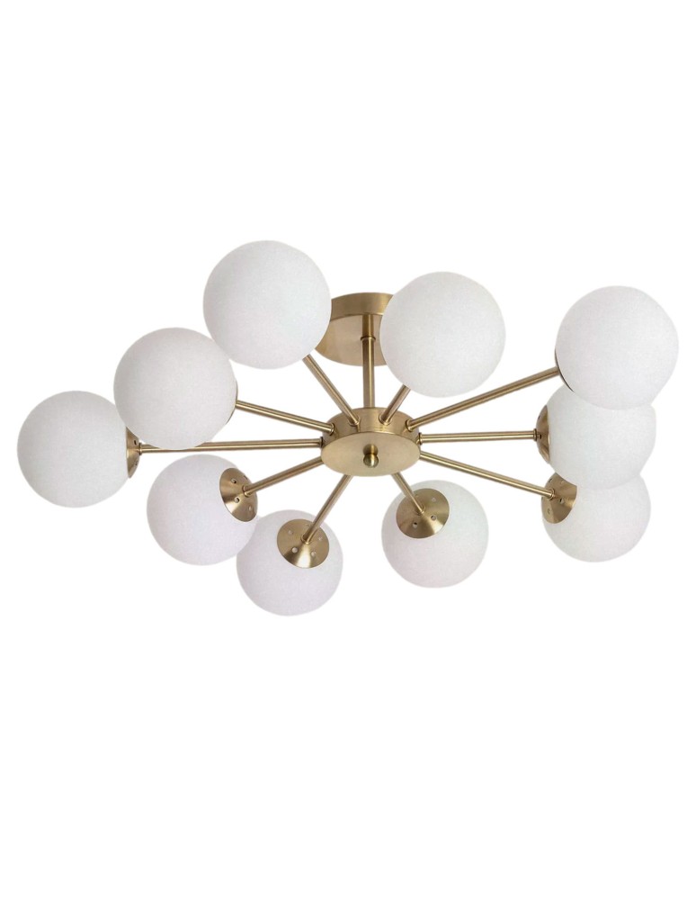 Pendant lamps - Abruzzo Hanging Ceiling Lamp Gold Chandelier Glass Spheres 70CM Elegante 10x G9 ABR-ZWZ-10XG9 - product kolory-swiatla.pl 1
