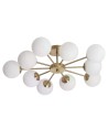View Abruzzo Hanging Ceiling Lamp Gold Chandelier Glass Spheres 70CM Elegante 10x G9 ABR-ZWZ-10XG9