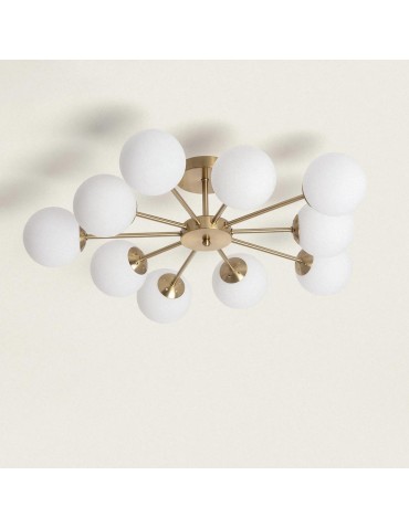 Abruzzo Hanging Ceiling Lamp Gold Chandelier Glass Spheres 70CM Elegante 10x G9 ABR-ZWZ-10XG9 - product 2