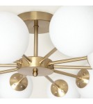 Pendant lamps - Abruzzo Hanging Ceiling Lamp Gold Chandelier Glass Spheres 70CM Elegante 10x G9 ABR-ZWZ-10XG9 - product 3