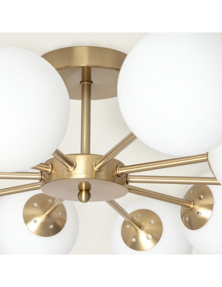 Pendant lamps - Abruzzo Hanging Ceiling Lamp Gold Chandelier Glass Spheres 70CM Elegante 10x G9 ABR-ZWZ-10XG9 - product kolory-swiatla.pl 3