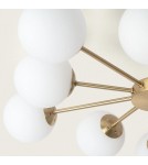 Abruzzo Lampa Sufitowa Wiszaca Złota Żyrandol Szklane kule 70CM Elegante 10x G9 ABR-ZWZ-10XG9