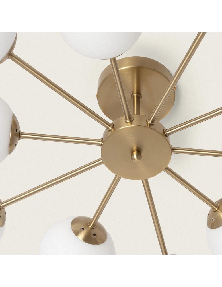 Abruzzo Lampa Sufitowa Wiszaca Złota Żyrandol Szklane kule 70CM Elegante 10x G9 ABR-ZWZ-10XG9