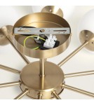 Pendant lamps - Abruzzo Hanging Ceiling Lamp Gold Chandelier Glass Spheres 70CM Elegante 10x G9 ABR-ZWZ-10XG9 - product 6