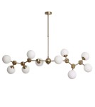 Pendant lamps - Abruzzo Chandelier Gold Pendant Lamp Glass Balls 125cm Gambino 10xE27 ABR-ZWZL-10XE27 - product 1