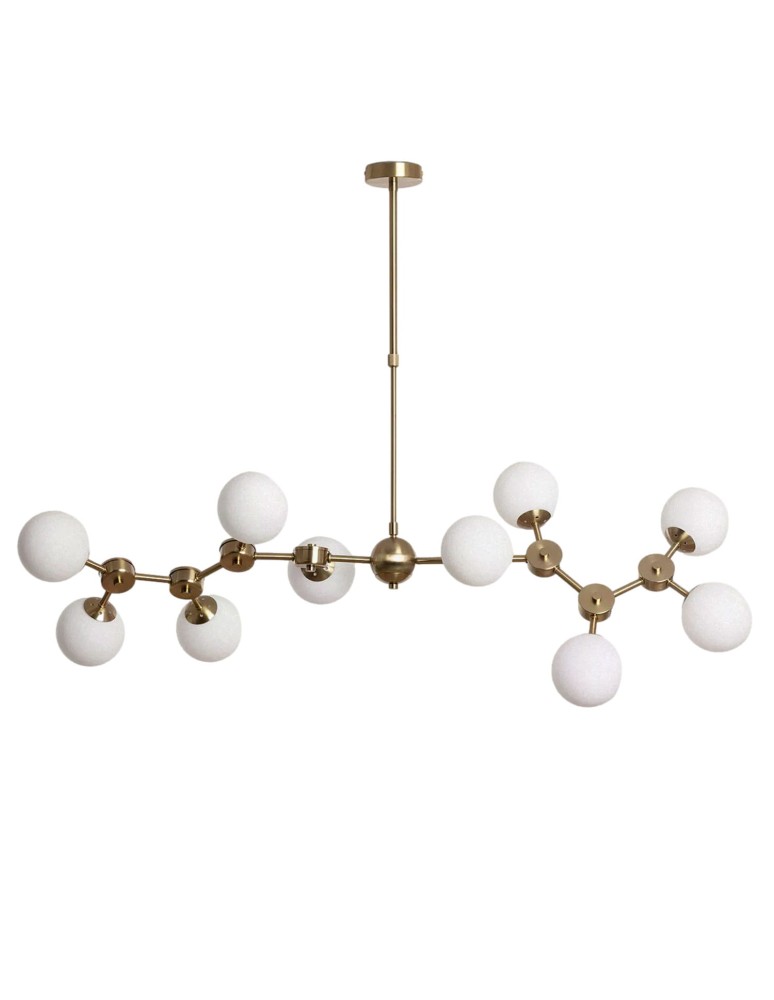 Pendant lamps - Abruzzo Chandelier Gold Pendant Lamp Glass Balls 125cm Gambino 10xE27 ABR-ZWZL-10XE27 - product kolory-swiatla.pl 1