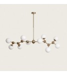 Pendant lamps - Abruzzo Chandelier Gold Pendant Lamp Glass Balls 125cm Gambino 10xE27 ABR-ZWZL-10XE27 - product 2
