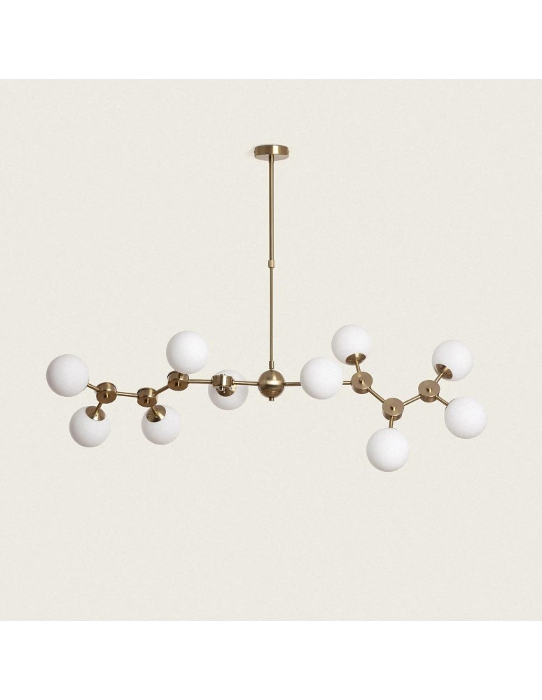 Pendant lamps - Abruzzo Chandelier Gold Pendant Lamp Glass Balls 125cm Gambino 10xE27 ABR-ZWZL-10XE27 - product kolory-swiatla.pl 2