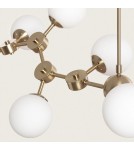 Abruzzo Żyrandol Złoty Lampa wisząca szklane Kule 125cm Gambino 10xE27 ABR-ZWZL-10XE27 Abruzzo Żyrandol Złoty Lampa wisząca szklane Kule 125cm Gambino 10xE27 ABR-ZWZL-10XE27