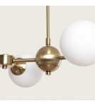 Abruzzo Żyrandol Złoty Lampa wisząca szklane Kule 125cm Gambino 10xE27 ABR-ZWZL-10XE27 Abruzzo Żyrandol Złoty Lampa wisząca szklane Kule 125cm Gambino 10xE27 ABR-ZWZL-10XE27