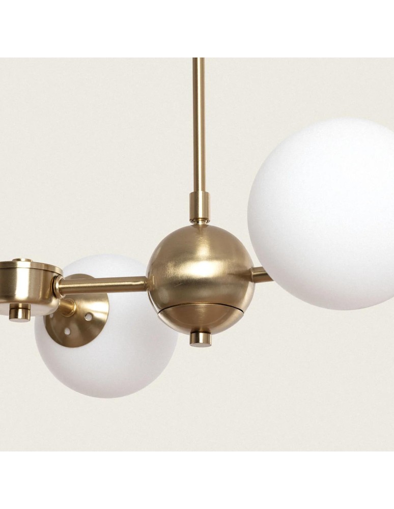 Abruzzo Żyrandol Złoty Lampa wisząca szklane Kule 125cm Gambino 10xE27 ABR-ZWZL-10XE27 Abruzzo Żyrandol Złoty Lampa wisząca szklane Kule 125cm Gambino 10xE27 ABR-ZWZL-10XE27