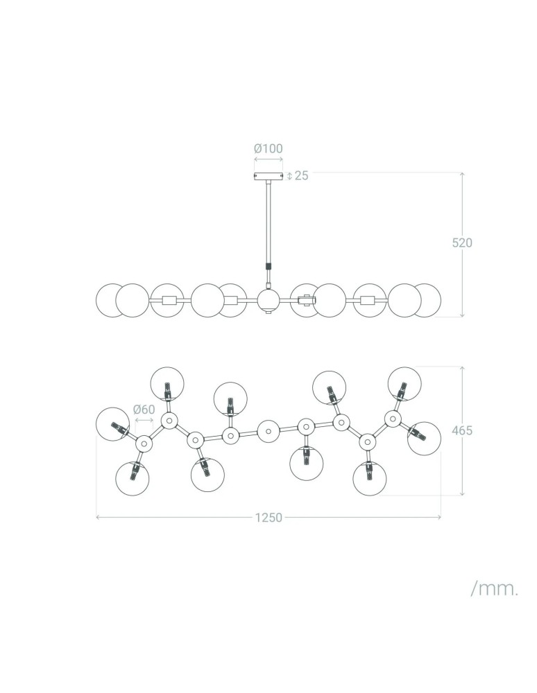 Abruzzo Żyrandol Złoty Lampa wisząca szklane Kule 125cm Gambino 10xE27 ABR-ZWZL-10XE27 Abruzzo Żyrandol Złoty Lampa wisząca szklane Kule 125cm Gambino 10xE27 ABR-ZWZL-10XE27