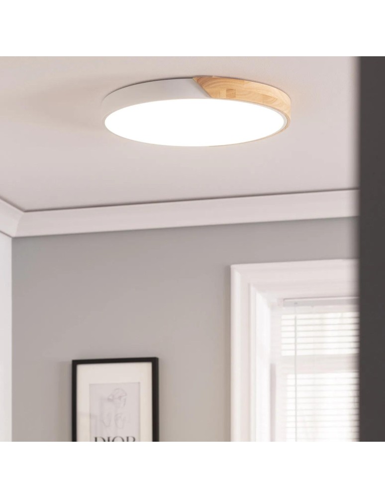 Abruzzo Plafon LED CCT Biały okrągły 36W 50cm 3000-5700k Lagio ABR-PLOL-B-40W