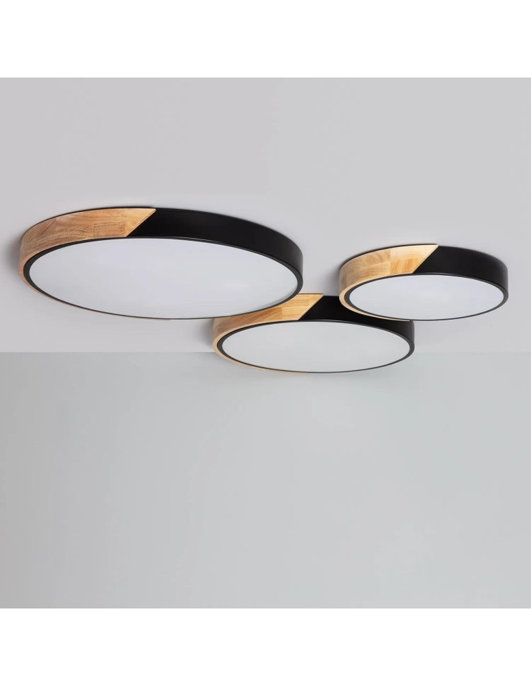 Abruzzo Plafon LED CCT Czarny okrągły 36W 50cm 3000-5700k Lagio ABR-PLOG-C-40W