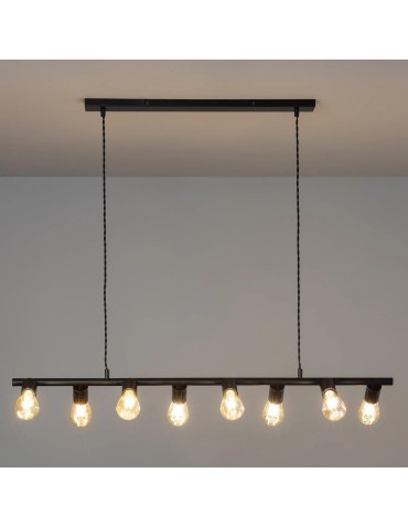 Abruzzo Lampa Wisząca Retro Czarna 100cm 8xE27 Nadi ABR-RRN-8XE27 - produkt 2