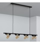 Pendant lamps - Abruzzo Retro Black Pendant Lamp 100cm 8xE27 Nadi ABR-RRN-8XE27 - product 3