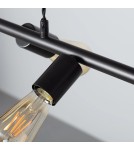 Abruzzo Lampa Wisząca Retro Czarna 100cm 8xE27 Nadi ABR-RRN-8XE27