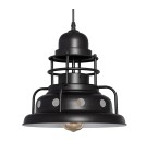 Pendant lamps - Abruzzo Retro Industrial Pendant Lamp Black 30cm E27 Gobo ABR-RRG-E27 - product 1