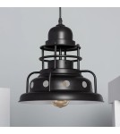 Pendant lamps - Abruzzo Retro Industrial Pendant Lamp Black 30cm E27 Gobo ABR-RRG-E27 - product 2