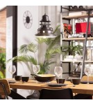 Pendant lamps - Abruzzo Retro Industrial Pendant Lamp Black 30cm E27 Gobo ABR-RRG-E27 - product 5