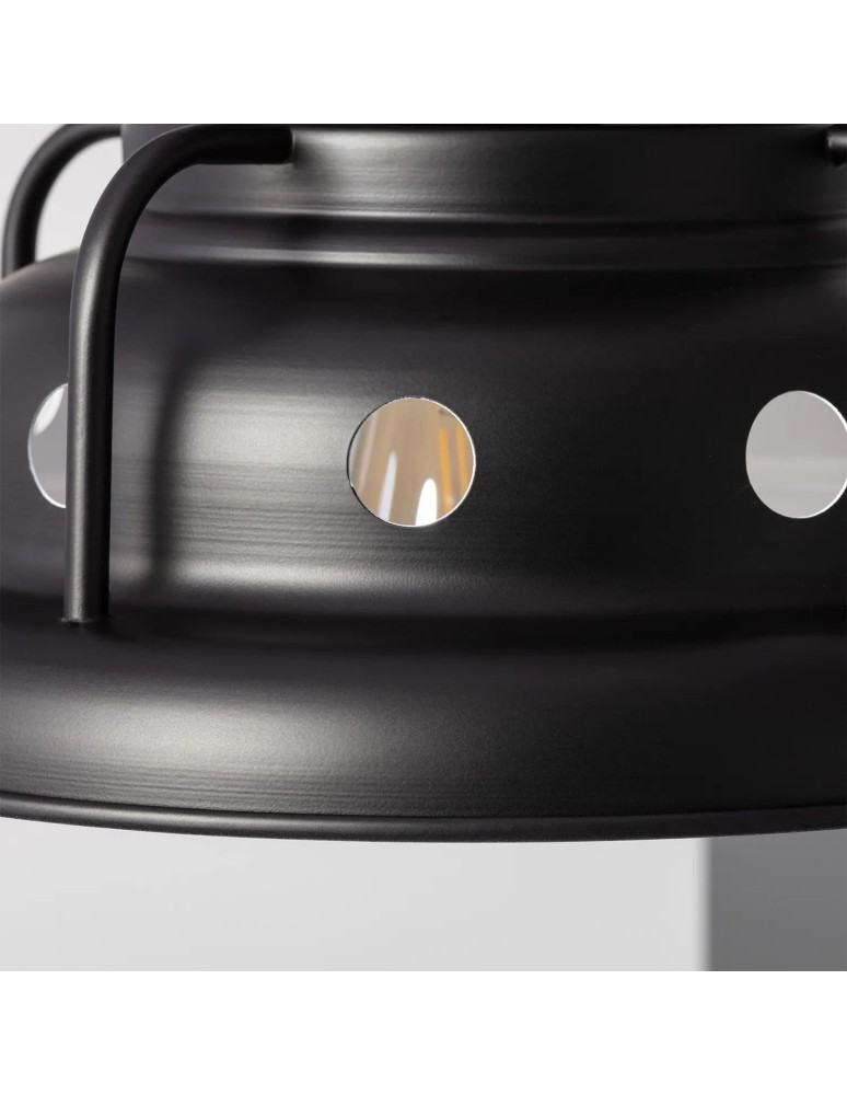 Pendant lamps - Abruzzo Retro Industrial Pendant Lamp Black 30cm E27 Gobo ABR-RRG-E27 - product kolory-swiatla.pl 8