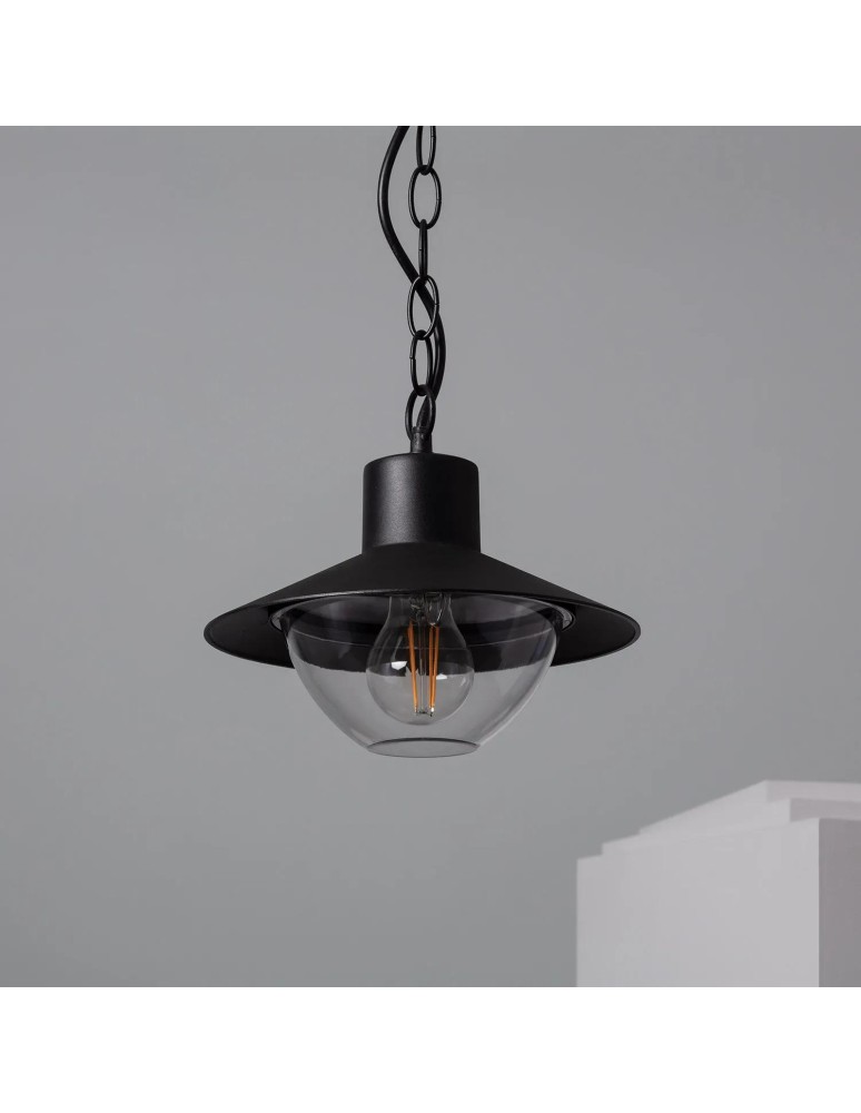 Abruzzo Lampa Wisząca Retro loft Czarna 25cm E27 Forte ABR-RRF-E27