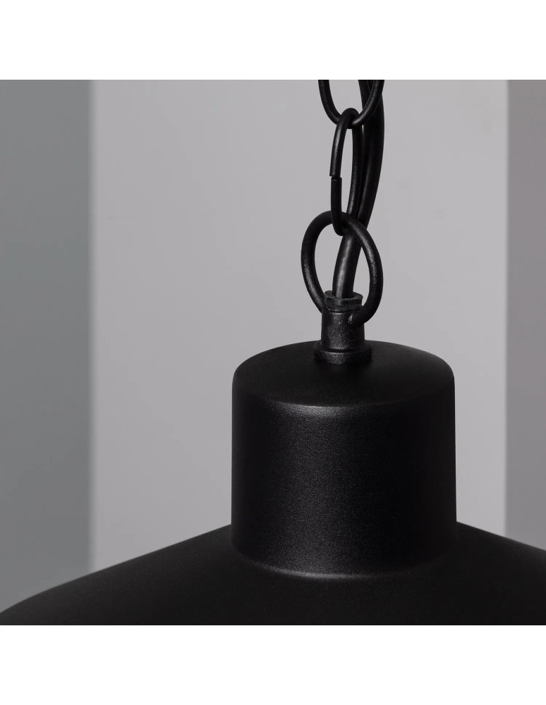 Abruzzo Lampa Wisząca Retro loft Czarna 25cm E27 Forte ABR-RRF-E27