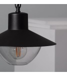 Abruzzo Lampa Wisząca Retro loft Czarna 25cm E27 Forte ABR-RRF-E27