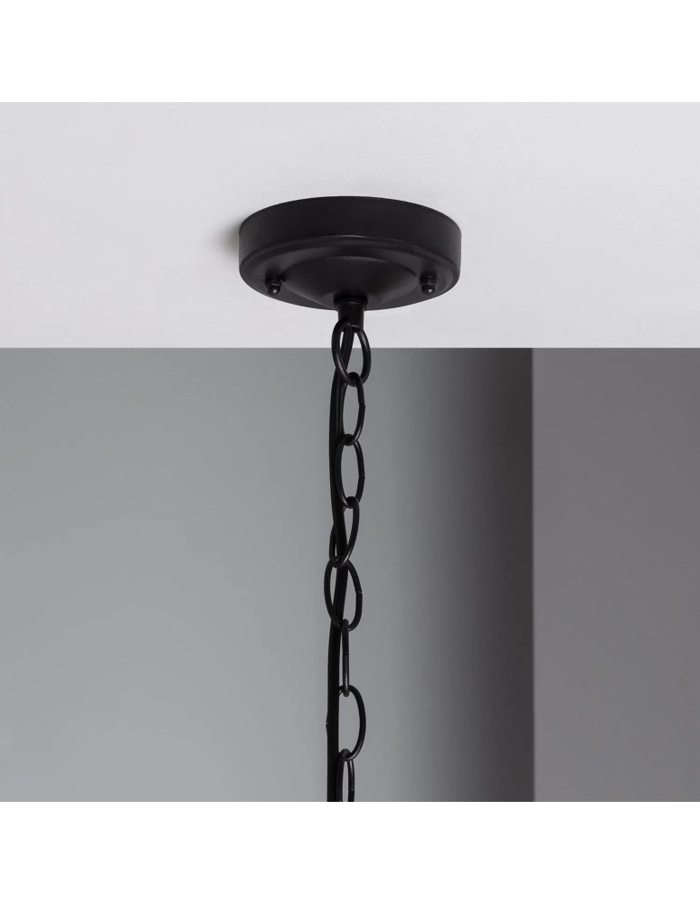 Abruzzo Lampa Wisząca Retro loft Czarna 25cm E27 Forte ABR-RRF-E27