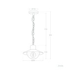 Abruzzo Lampa Wisząca Retro loft Czarna 25cm E27 Forte ABR-RRF-E27