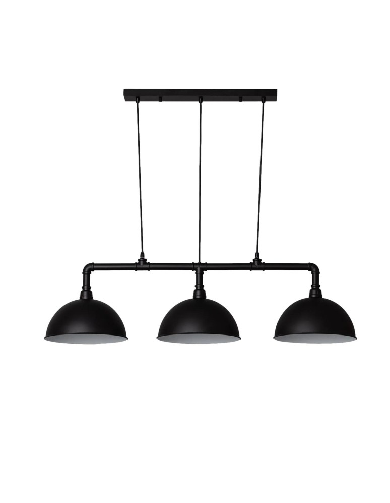 Pendant lamps - Abruzzo Retro Loft Pendant Lamp Black 100cm 3xE27 Rivia ABR-RRR-3XE27 - product kolory-swiatla.pl 1
