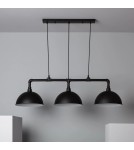 Abruzzo Lampa Wisząca Retro Loft Czarna 100cm 3xE27 Rivia ABR-RRR-3XE27
