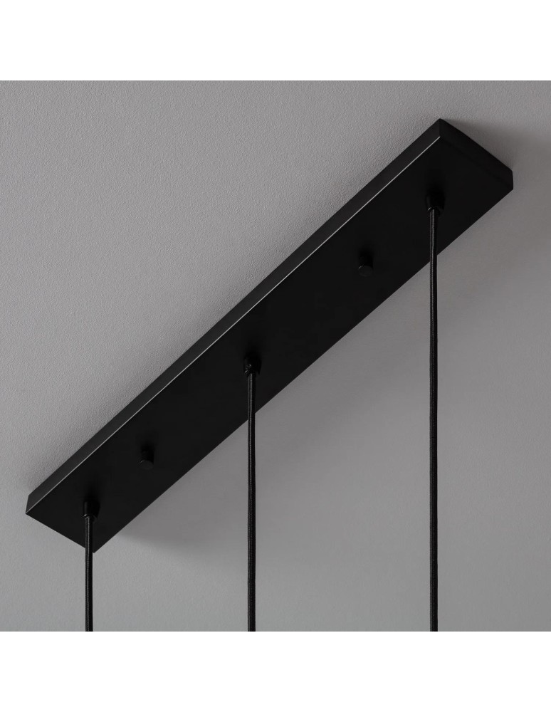 Abruzzo Lampa Wisząca Retro Loft Czarna 100cm 3xE27 Rivia ABR-RRR-3XE27