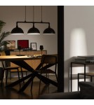 Abruzzo Lampa Wisząca Retro Loft Czarna 100cm 3xE27 Rivia ABR-RRR-3XE27